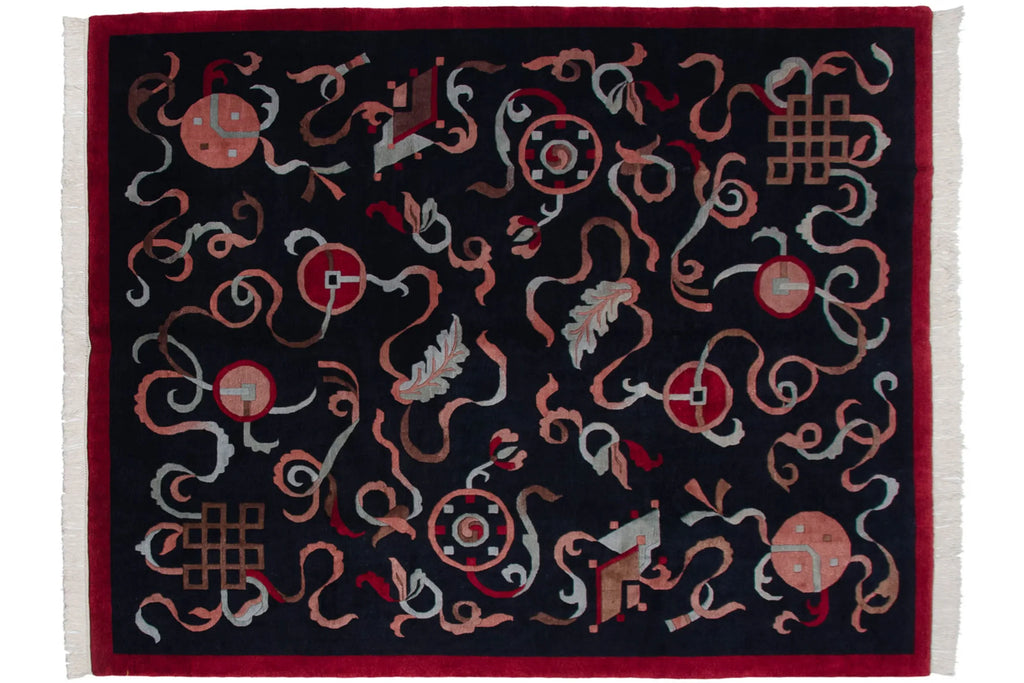 8x10 Vintage Contemporary Indian Peking Design Carpet