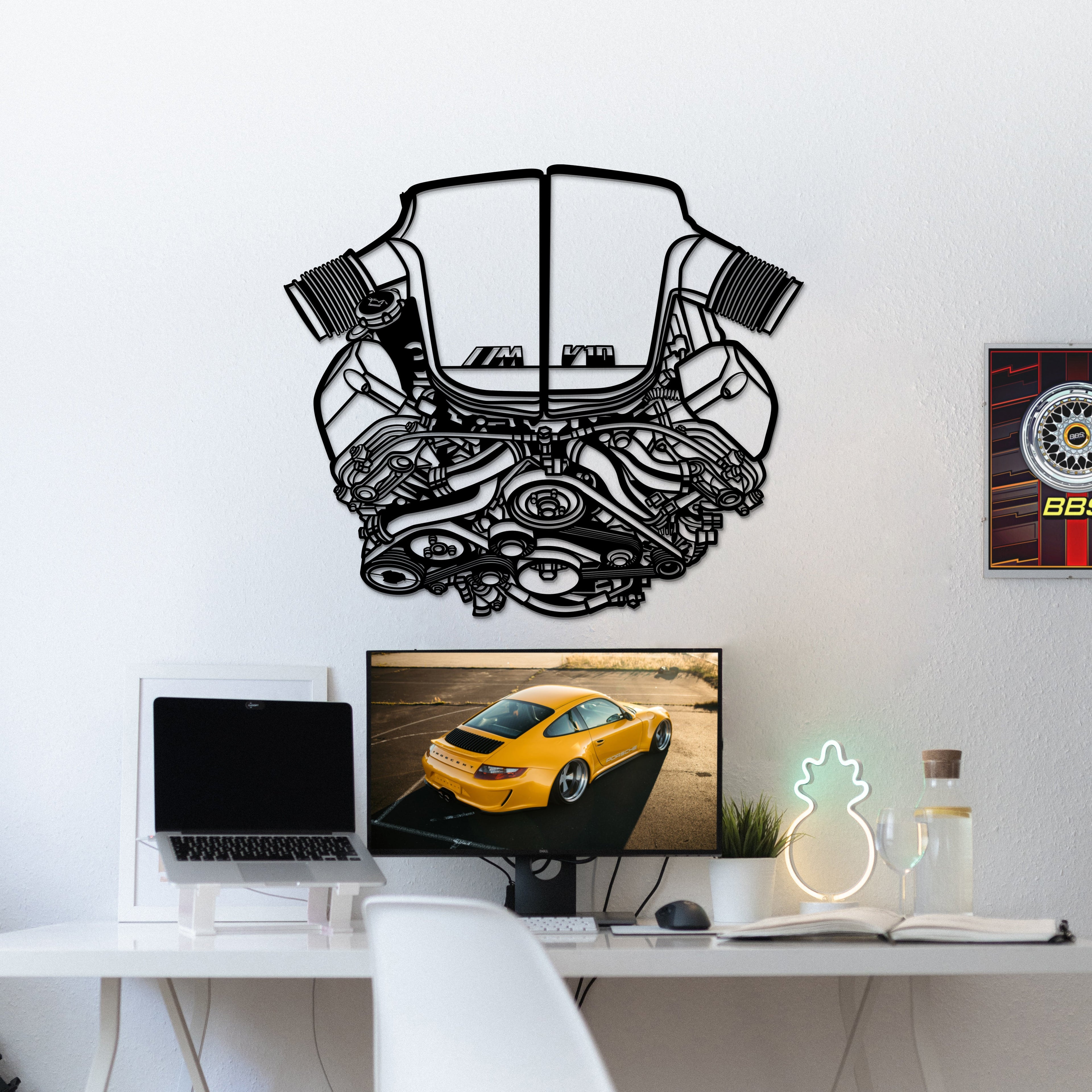 S85 V10 Metal Engine Block Wall Art  - MTEB-0003