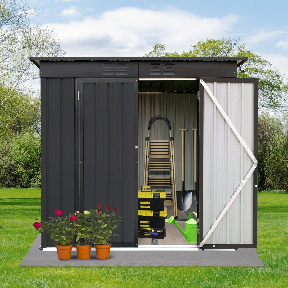 [04X06FT] Premium Small Outdoor Metal Garden Storage Shed (97463582)
