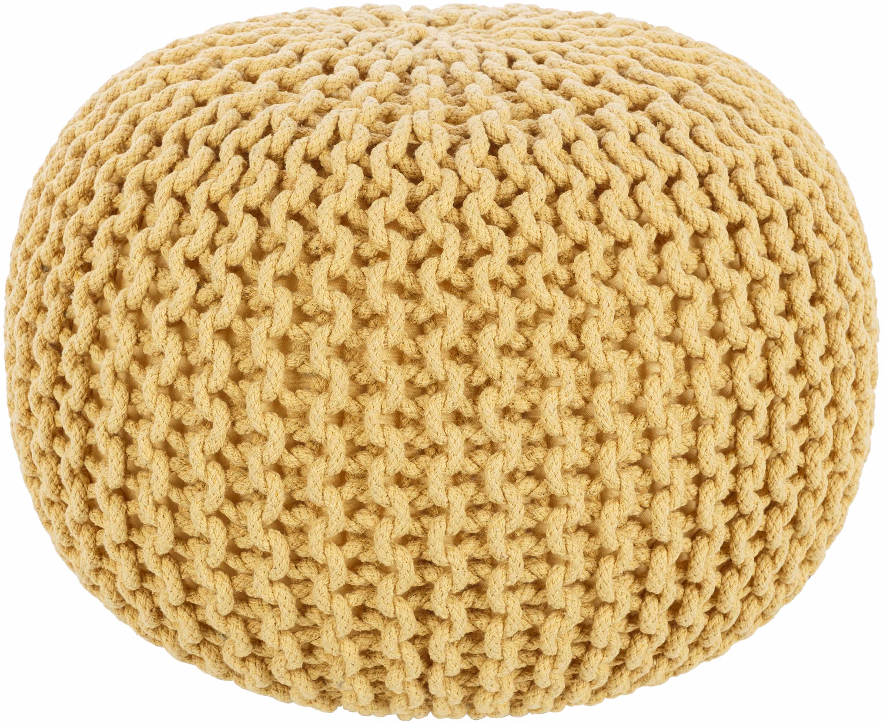 Yablanitsa Orange Knitted Pouf