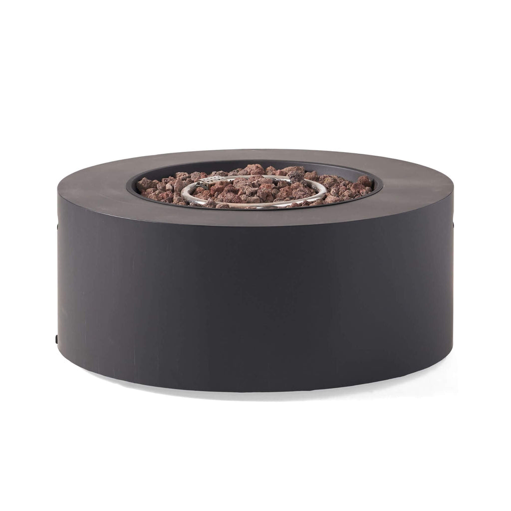 Modern 32" 40K BTU Round Iron Propane Fire Pit (SAK29102)