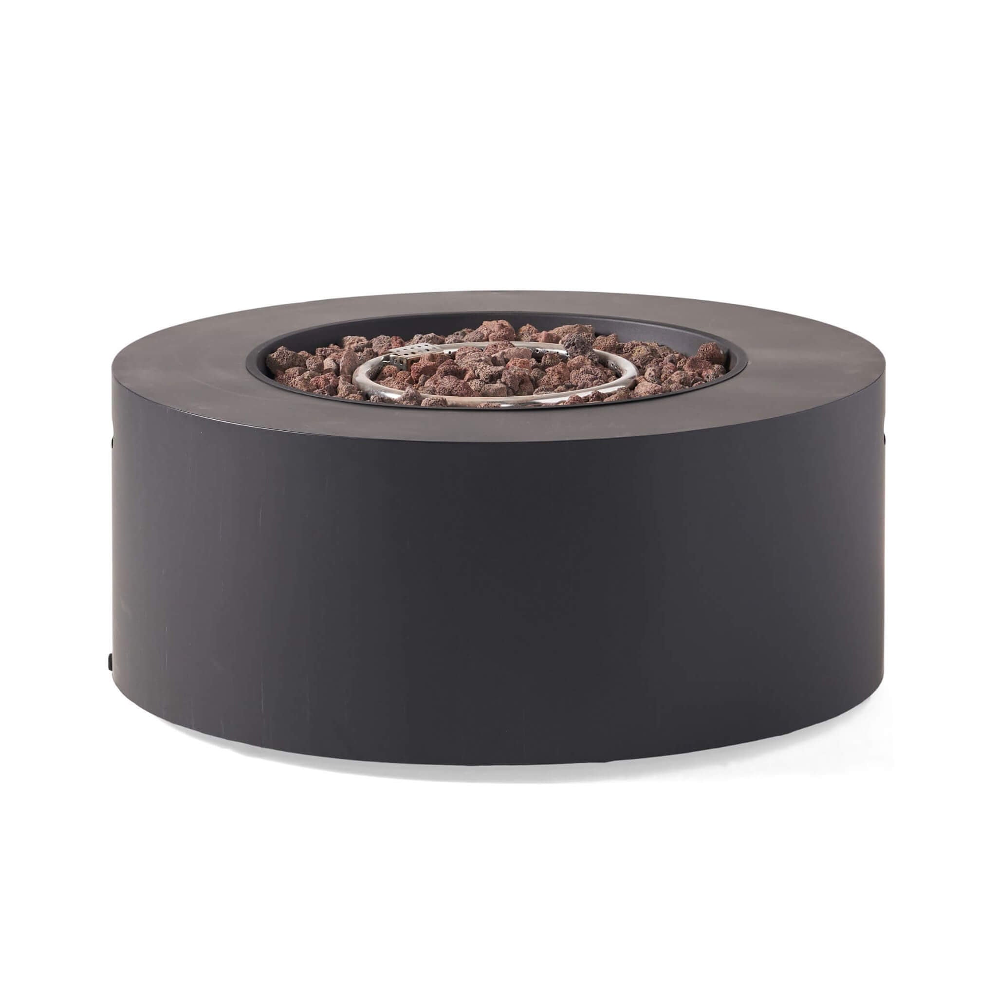Modern 32" 40K BTU Round Iron Propane Fire Pit (SAK29102)