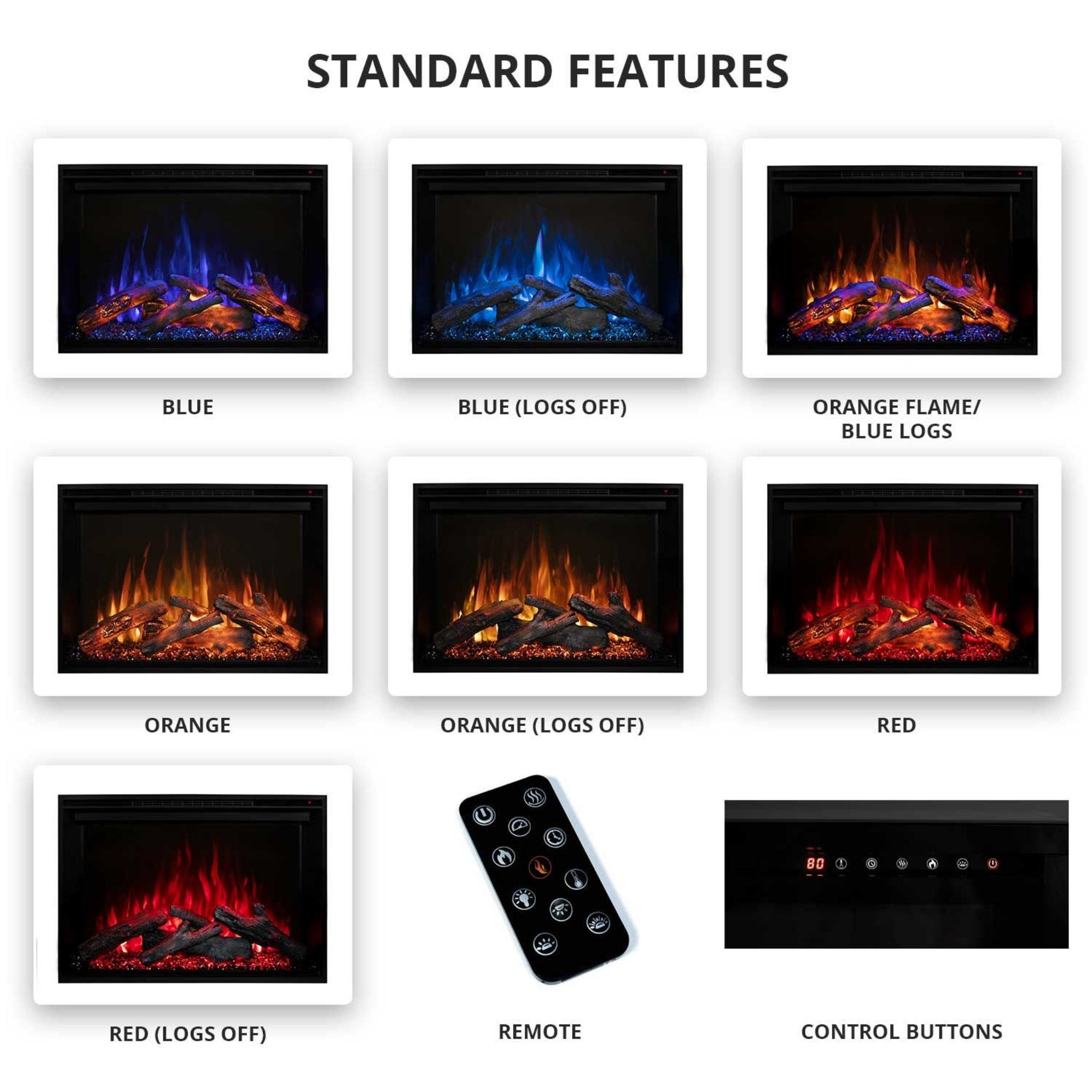 Modern Flames Redstone 36" Built-In Traditional Electric Fireplace [RS-3626] (SAK36514)