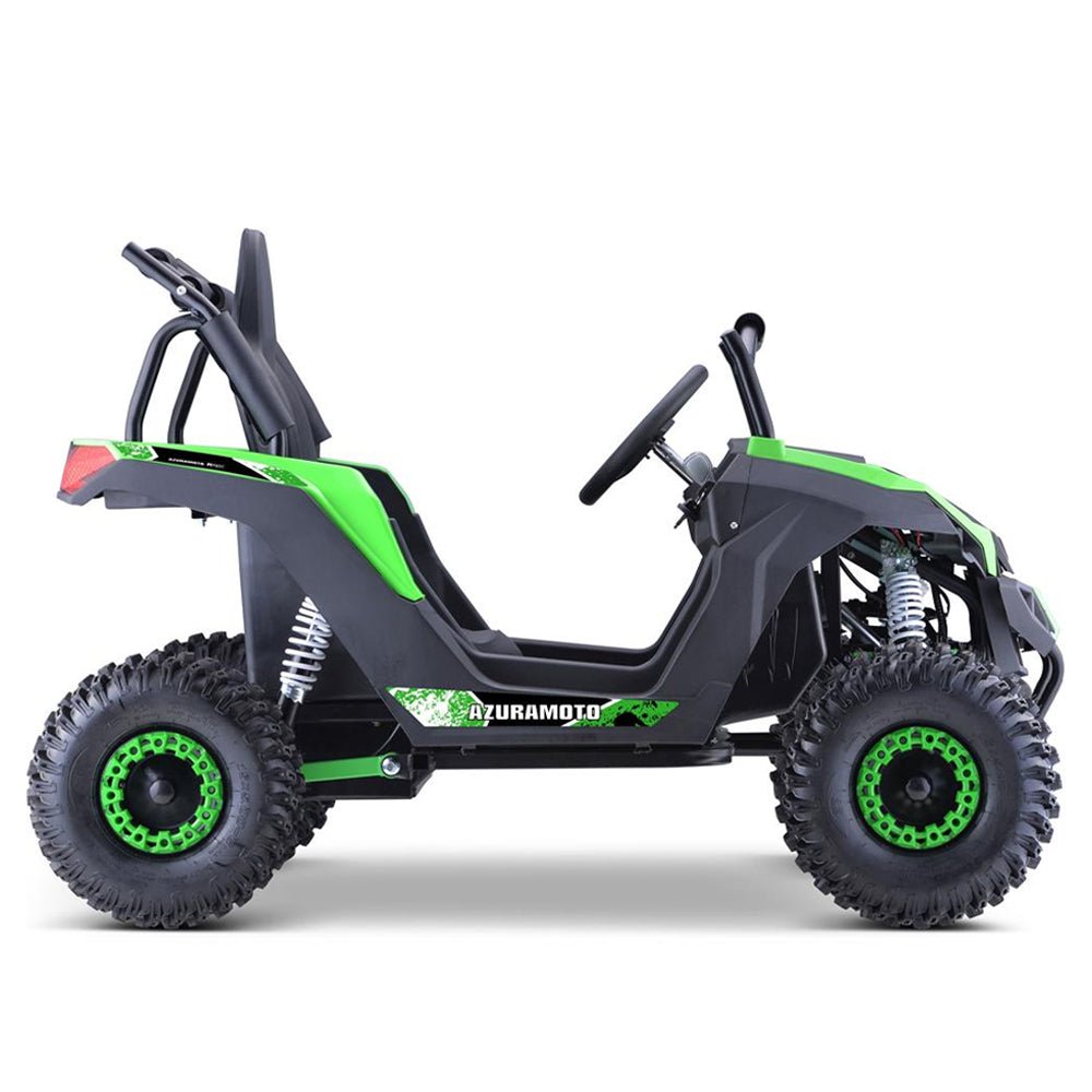 MotoTec Raider 1200W 48V/12AH Kids Electric Full Suspension UTV, Green (SAK76283)