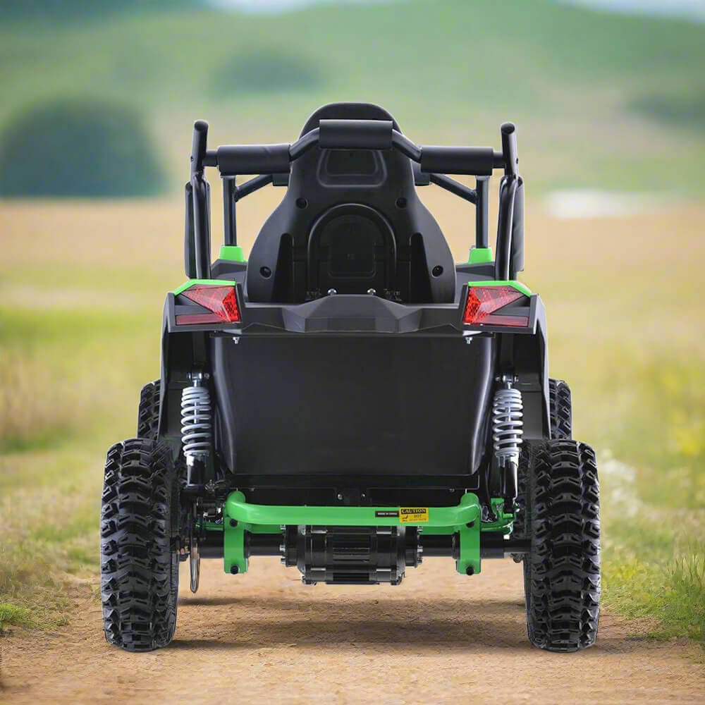 MotoTec Raider 1200W 48V/12AH Kids Electric Full Suspension UTV, Green (SAK76283)