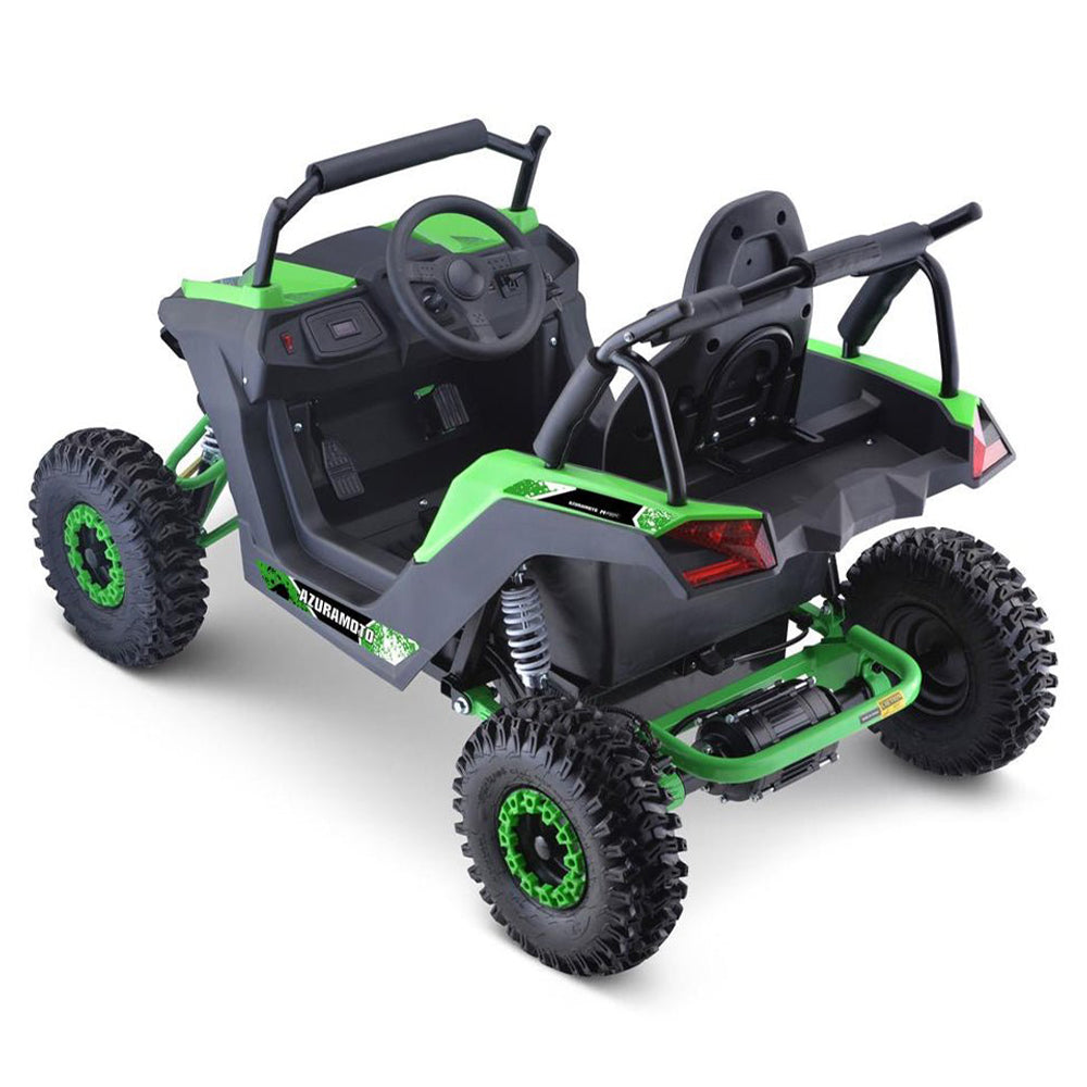 MotoTec Raider 1200W 48V/12AH Kids Electric Full Suspension UTV, Green (SAK76283)