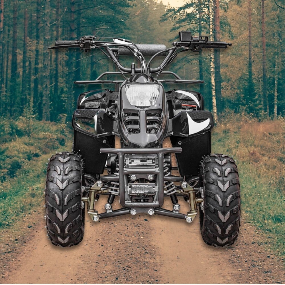 MotoTec Rex 110CC 4-Stroke Mini Kids 4 Wheeler Gas ATV Quad, Black (95316842)