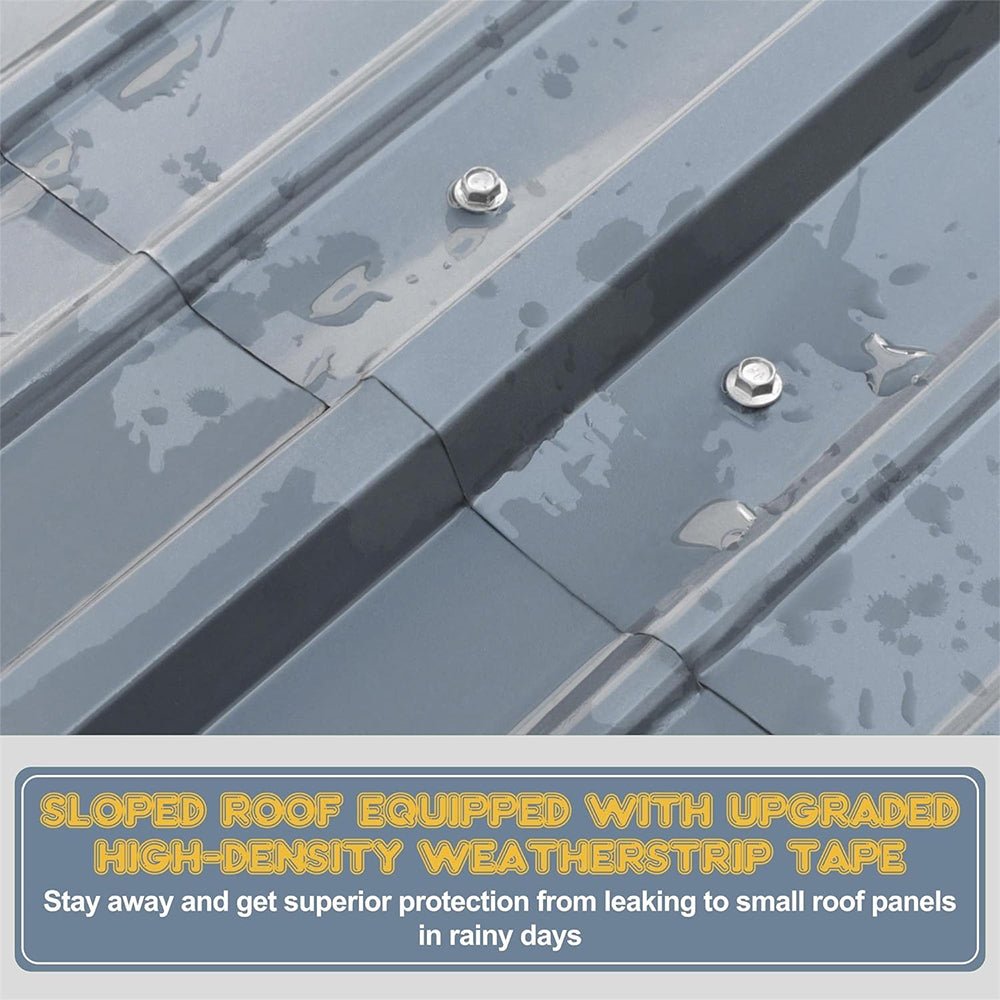 [10x15FT] MPT Large Heavy Duty Outdoor Metal Carport For Cars, Trucks And Boats (SAK95738)