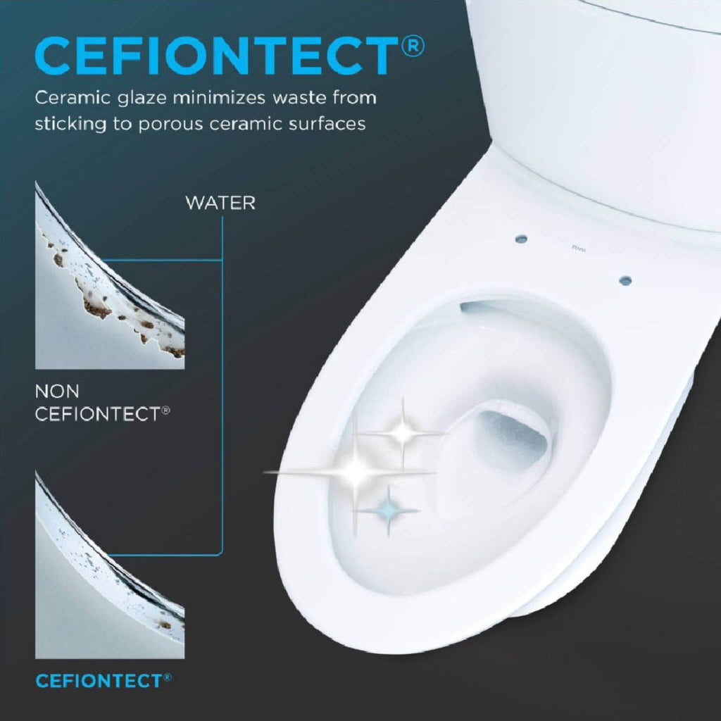 [MW7764736CEFG#01] TOTO Drake 1.28 GPF Elongated Chair Height Toilet W/ Washlet S7A Auto Heated Bidet Seat & EWater+ Technlogy (SAK95423)