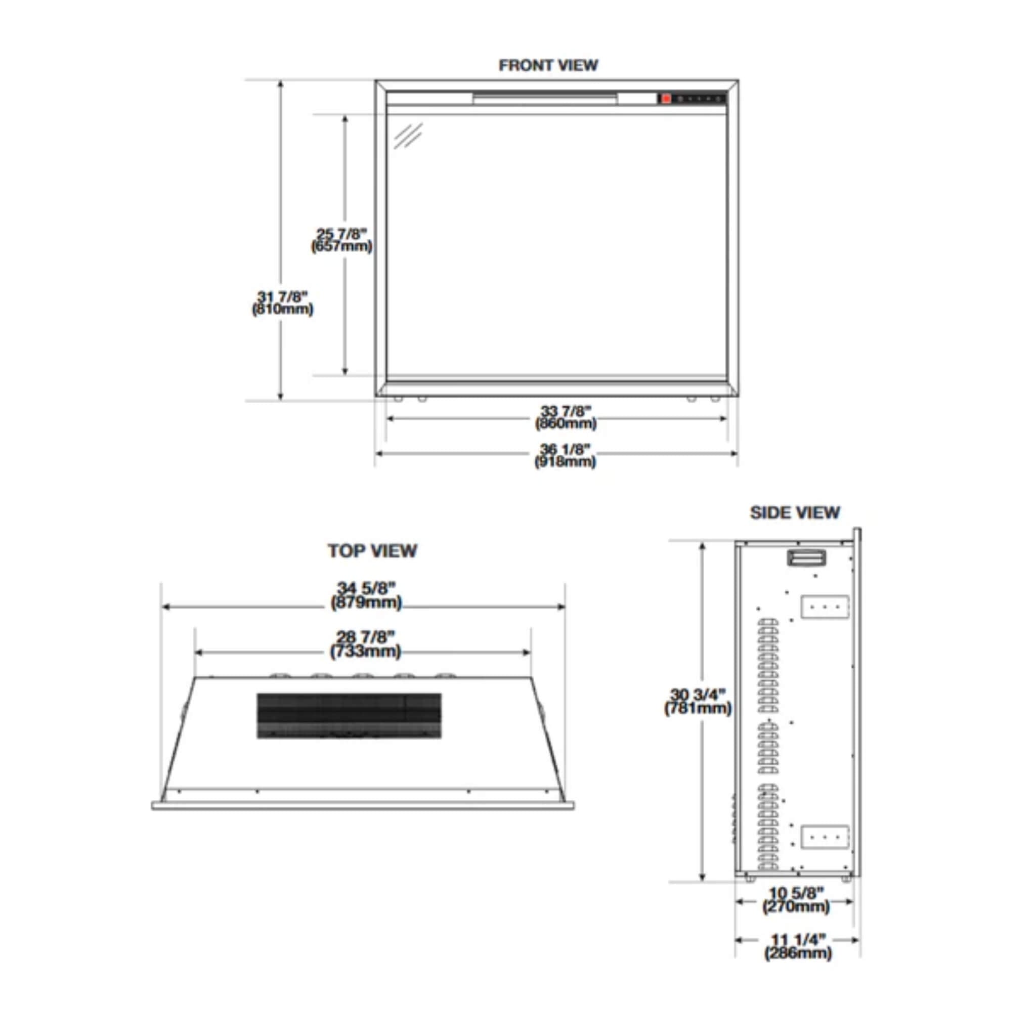 Napoleon Element Self-Trimming Built-in Electric Fireplace [NEFB36/42H-BS-1] (SAK58173)