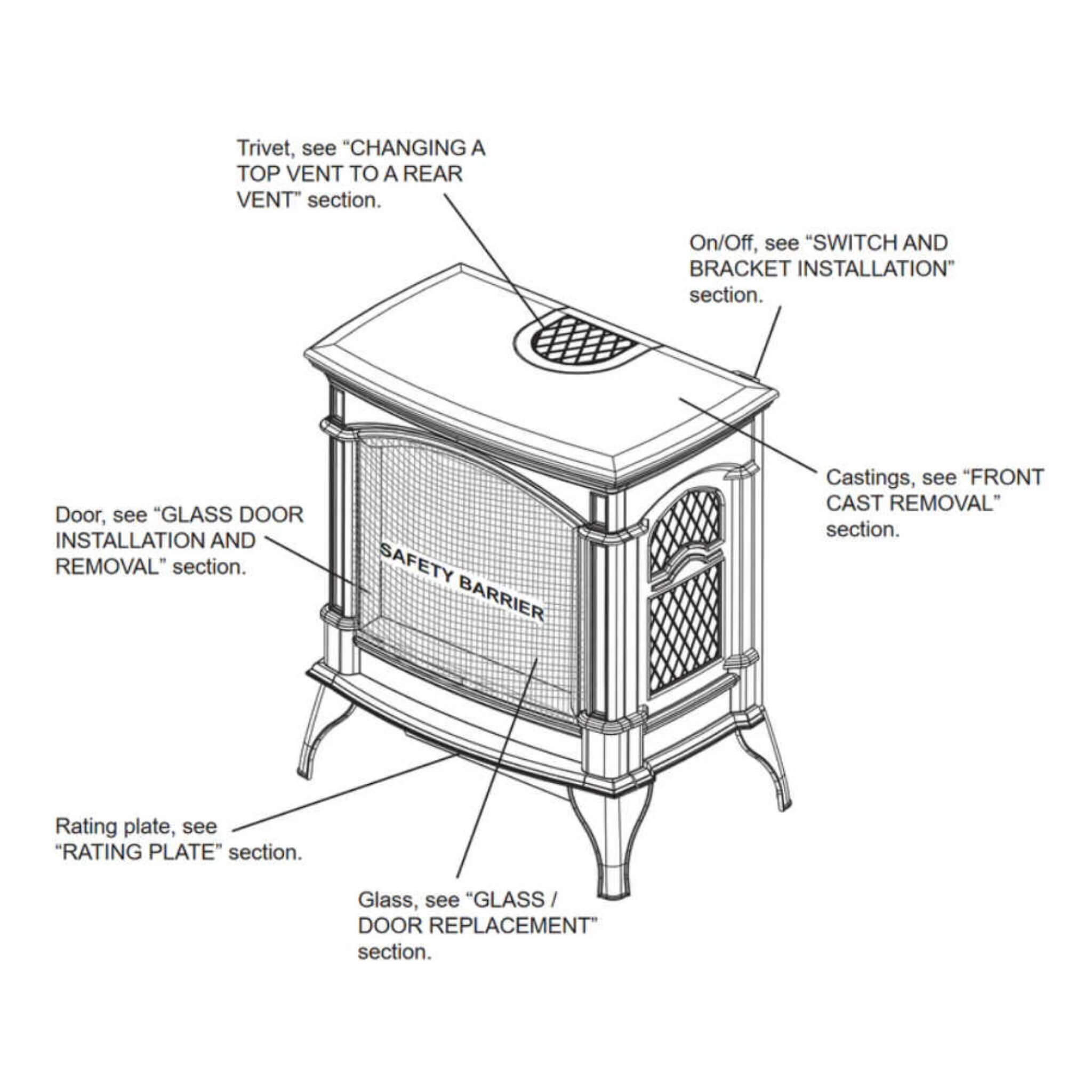 Napoleon Knightsbridge 60 Majolica Brown Natural Gas Stove With Flame And Heat Adjustment, 27" [GDS60-1NNSB] (SAK14738)