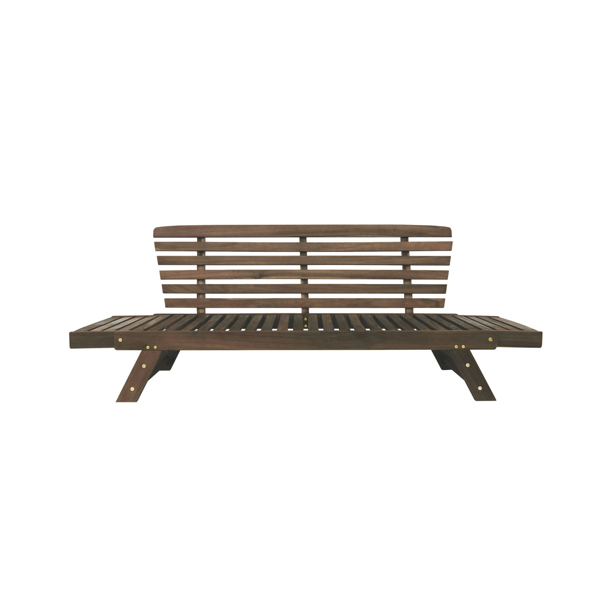 Outdoor Adjustable Wooden Patio Daybed Sofa With Cushions (SAK41345)
