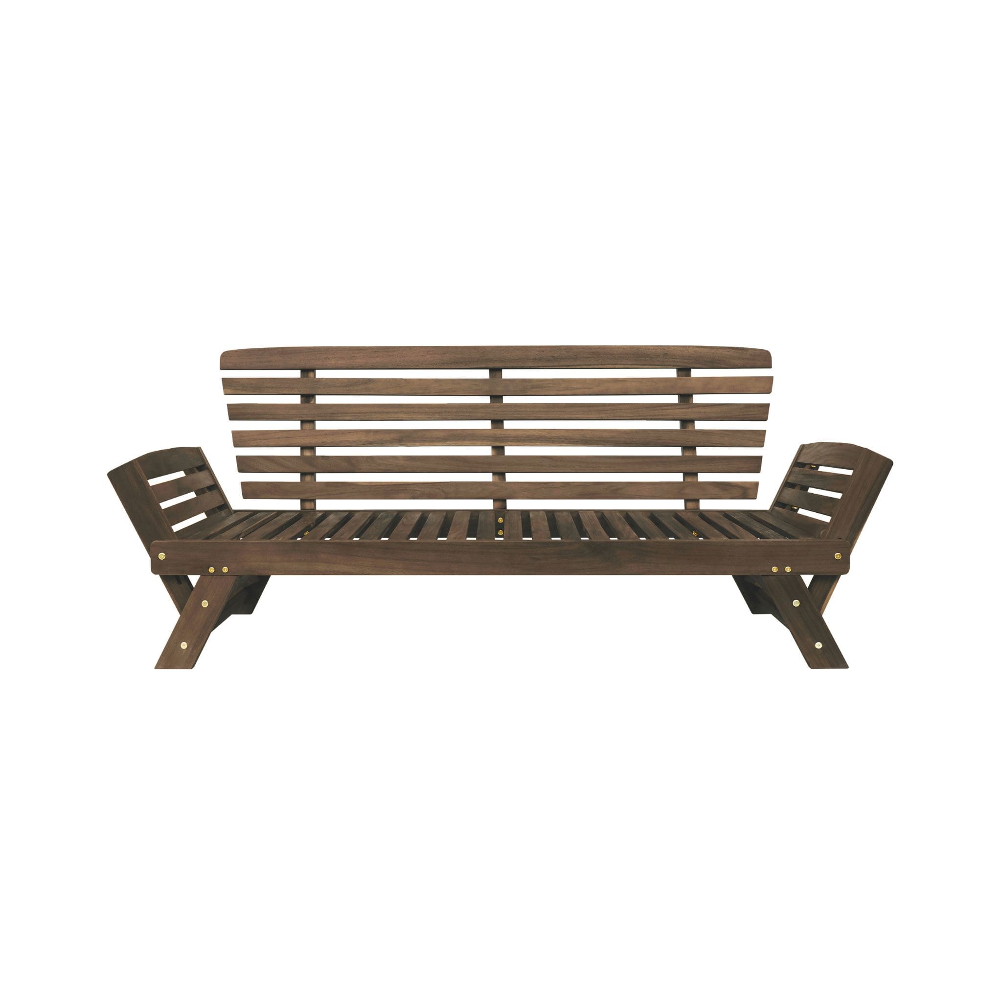 Outdoor Adjustable Wooden Patio Daybed Sofa With Cushions (SAK41345)