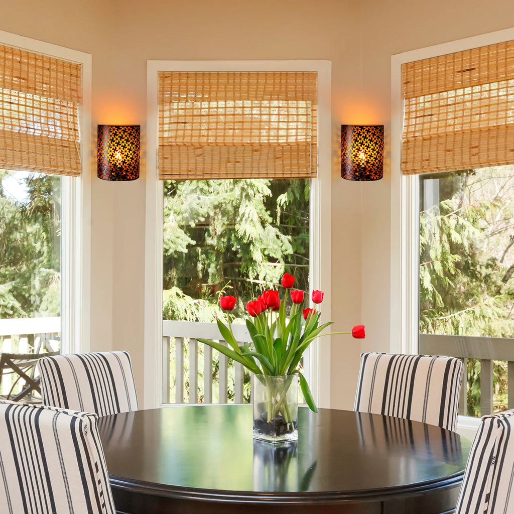 Set of 2-8''H Wall Sconce Lighting Lamps（Snowflake）