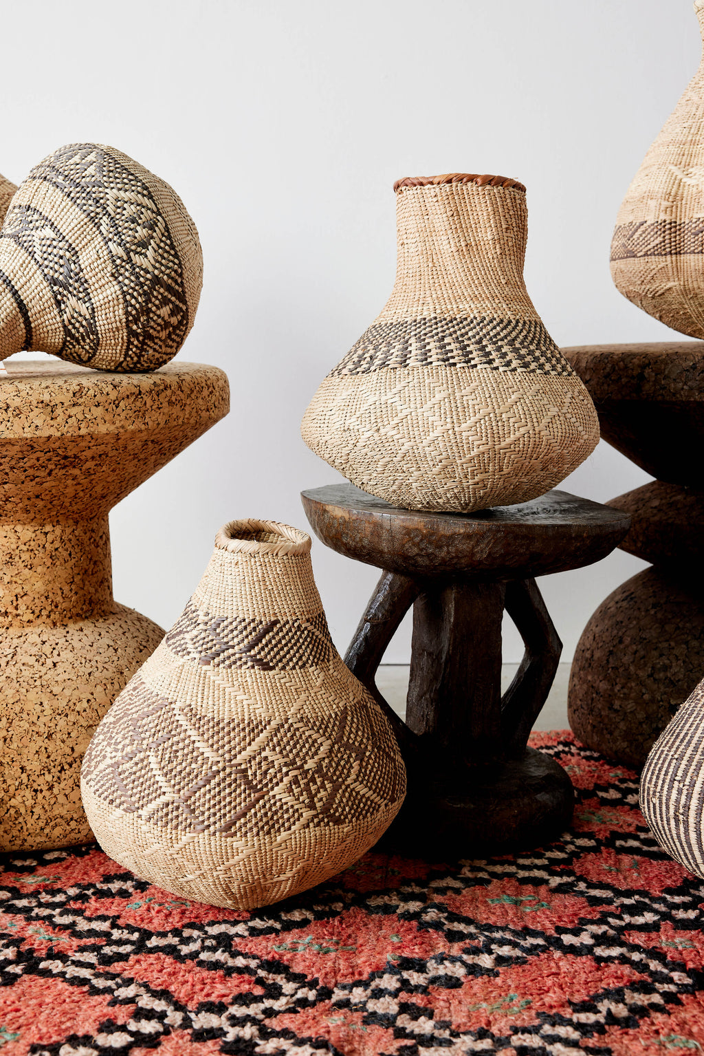 Patterned Binga Nongo Gourd Woven Basket