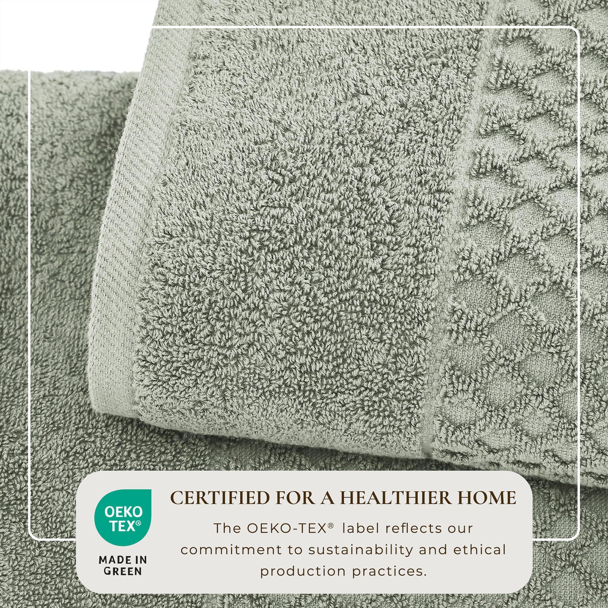 Cotton Diamond Waffle Weave Bath Towel Set - Grayson Collection