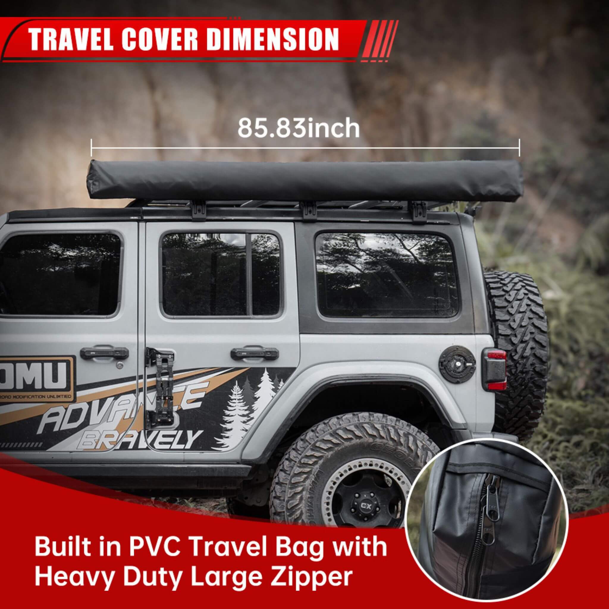 Trailora Premium All-Weather Top Only Multi-Functional 270 Degree Outdoor Awning House Tent (SAK24839)