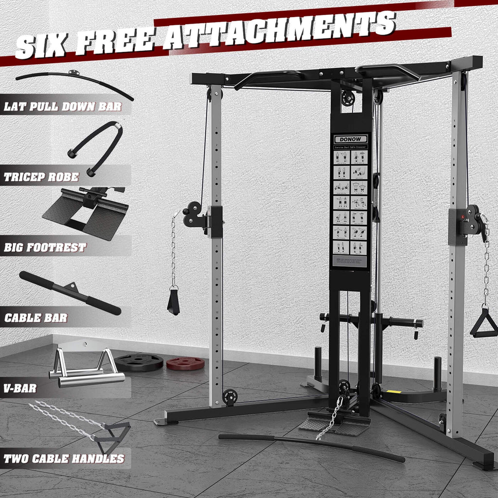 Premium Home Cable Crossover Full Body Workout Fly Machine, 350LBS (SAK06341)