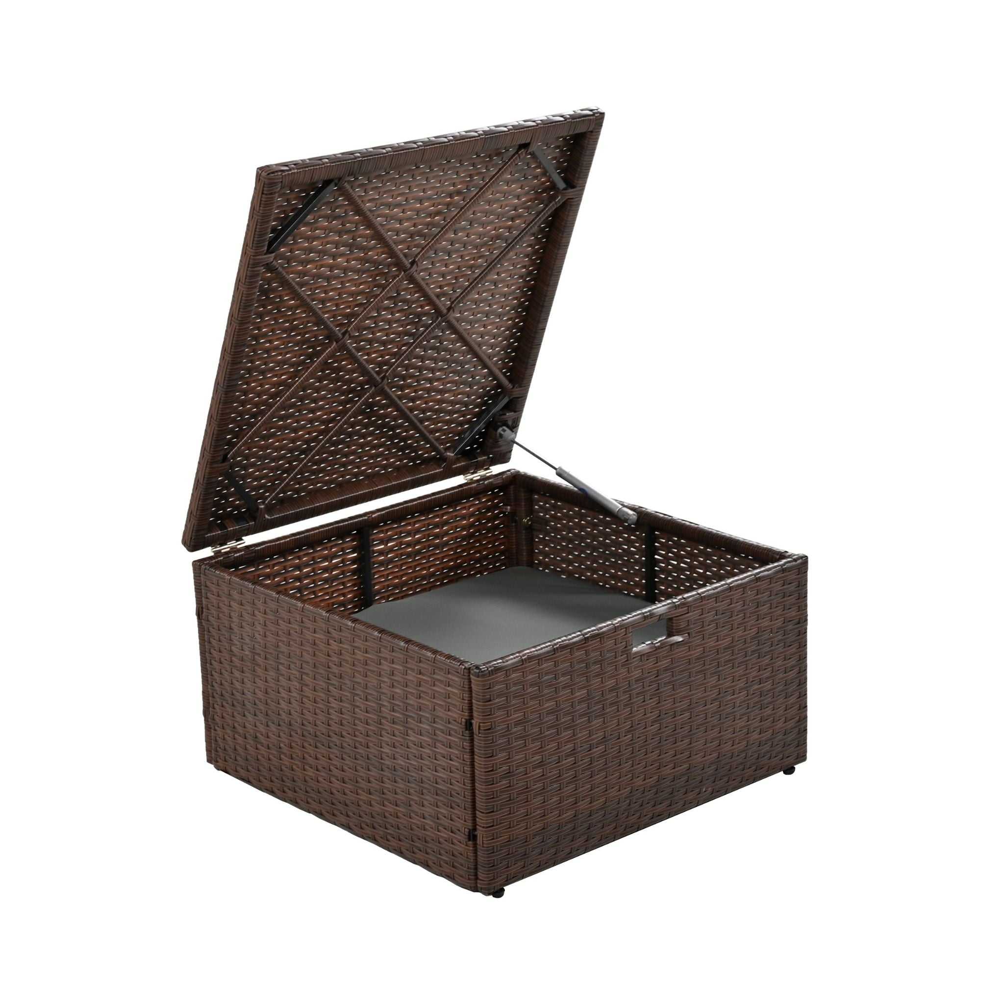 Premium Outdoor 2-Seater Patio Daybed With Foldable Awning, Cushions, And Rattan Frame (SAK90233)