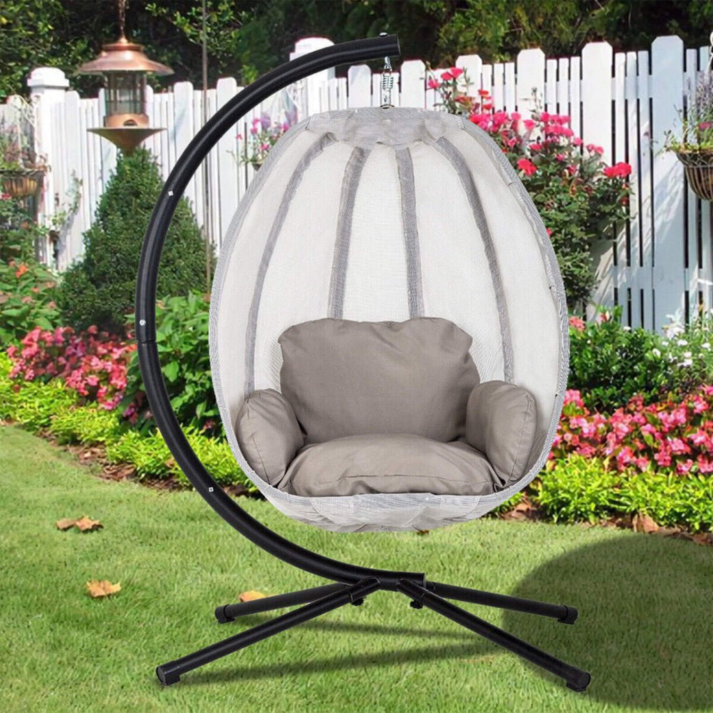 Premium Outdoor Hammock Egg Swing Chair With Stand, 70" (SAK42317)