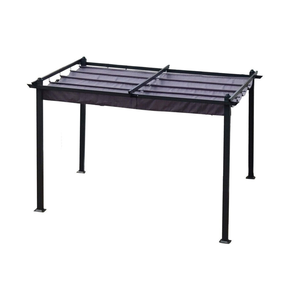 [10x13FT] Premium Outdoor Patio Retractable Pergola With Canopy (SAK01864)