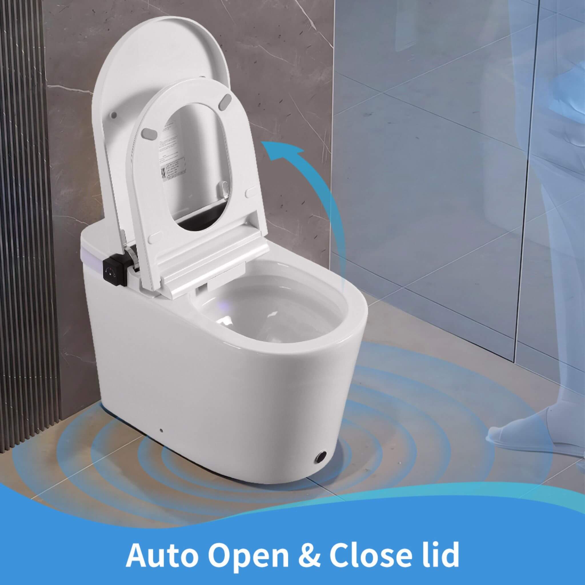 Nuvia Premium Smart Toilet With Bidet Seat LED Display & Night Light (SAK81465)