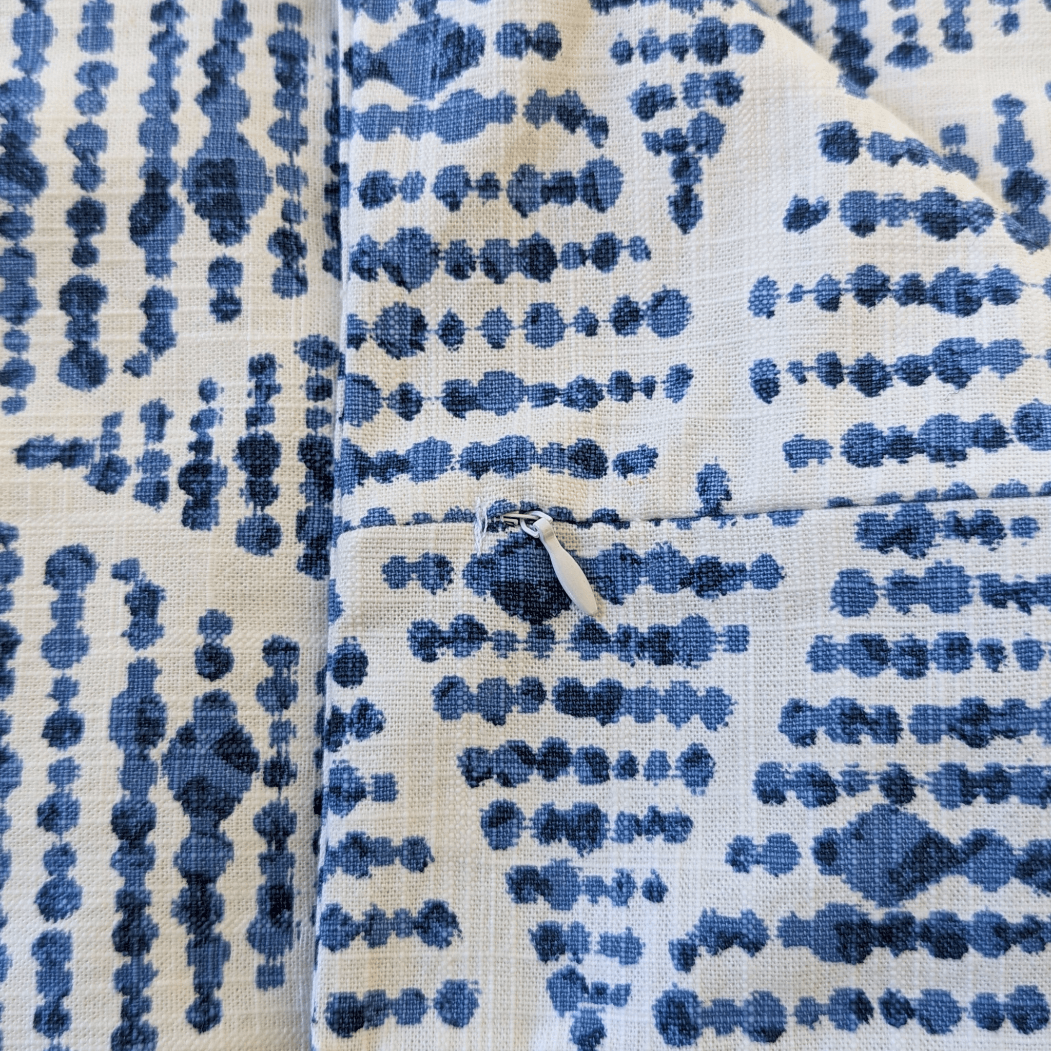 Boho Indigo Blue Diamond Print Chair and Footstool Covers, Compatible with IKEA Poang