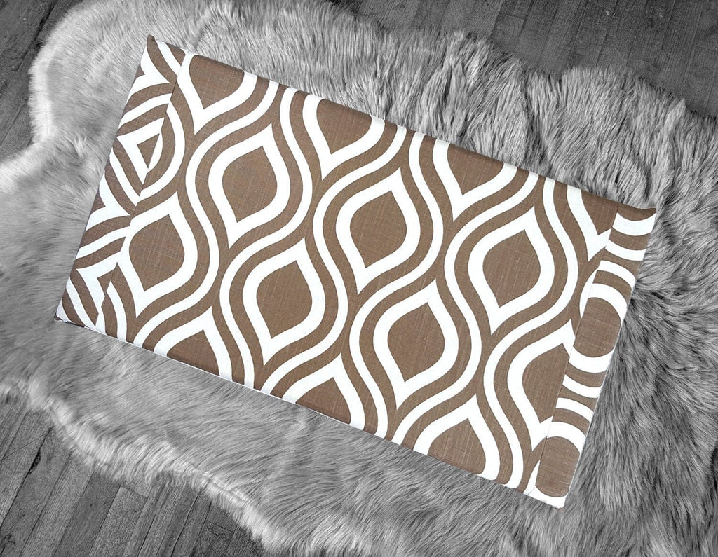SALE IKEA Bankkamrat, Hemmahos, Stuva Bench Pad Cover  70's Brown Wavy