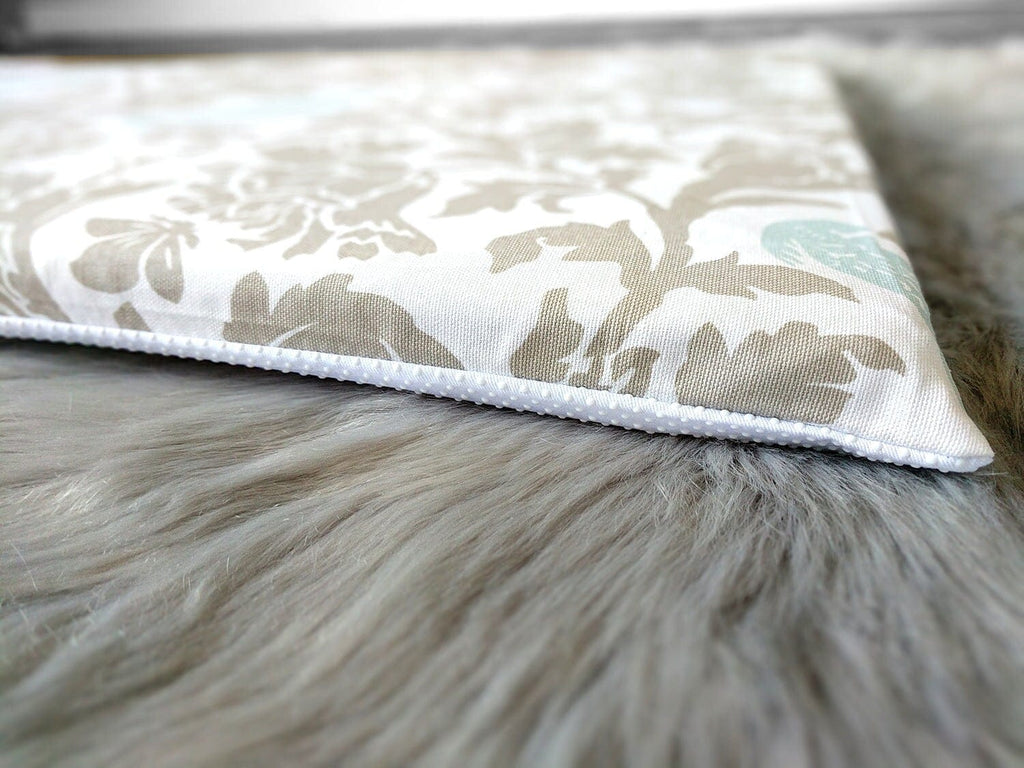 SALE IKEA Bankkamrat, Hemmahos, Stuva Bench Pad Cover Beige Blue Floral Cockatoo Bench Pad Cover