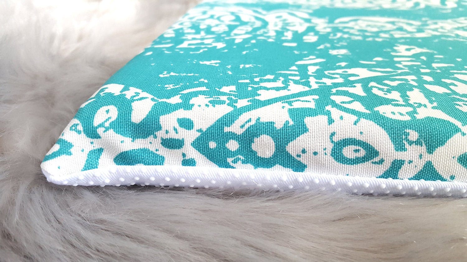 SALE IKEA Bankkamrat, Hemmahos, Stuva Bench Pad Cover Indian Tribal Print Turquoise Blue