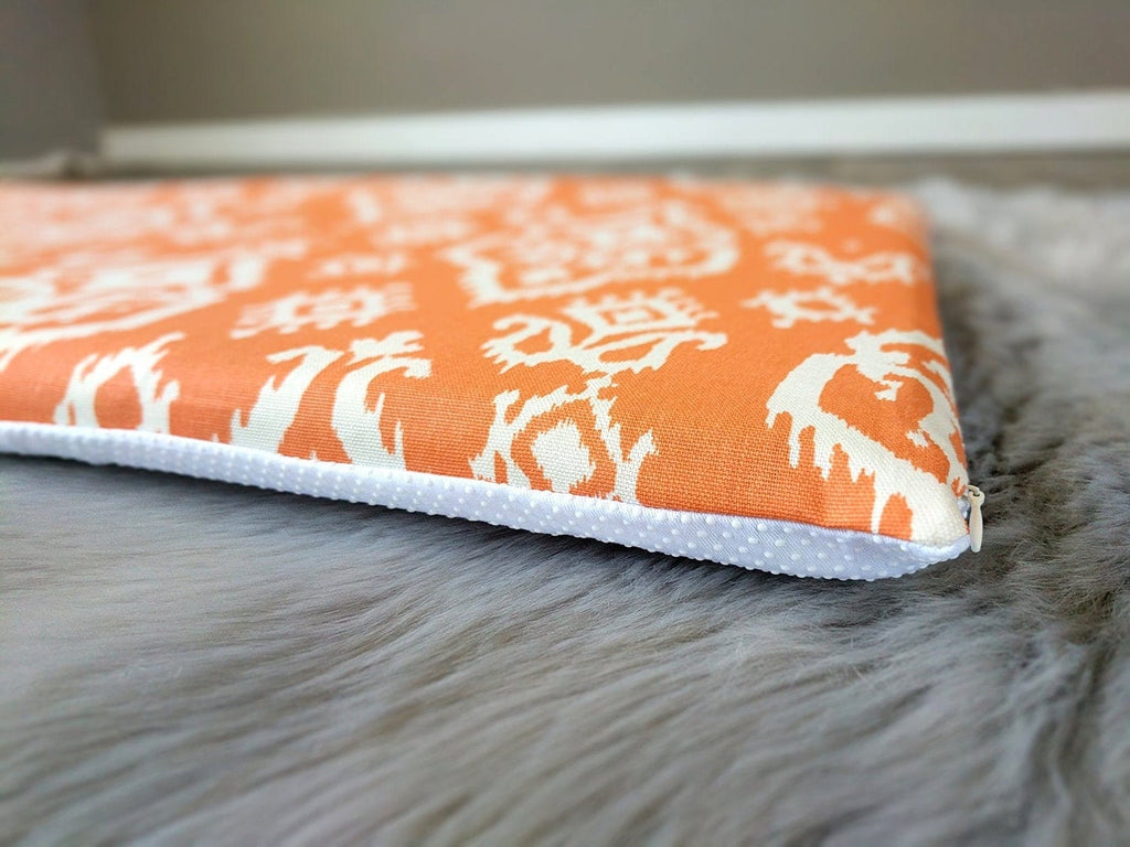 SALE IKEA Bankkamrat, Hemmahos, Stuva Bench Pad Cover  Orange Indian Ikat Print