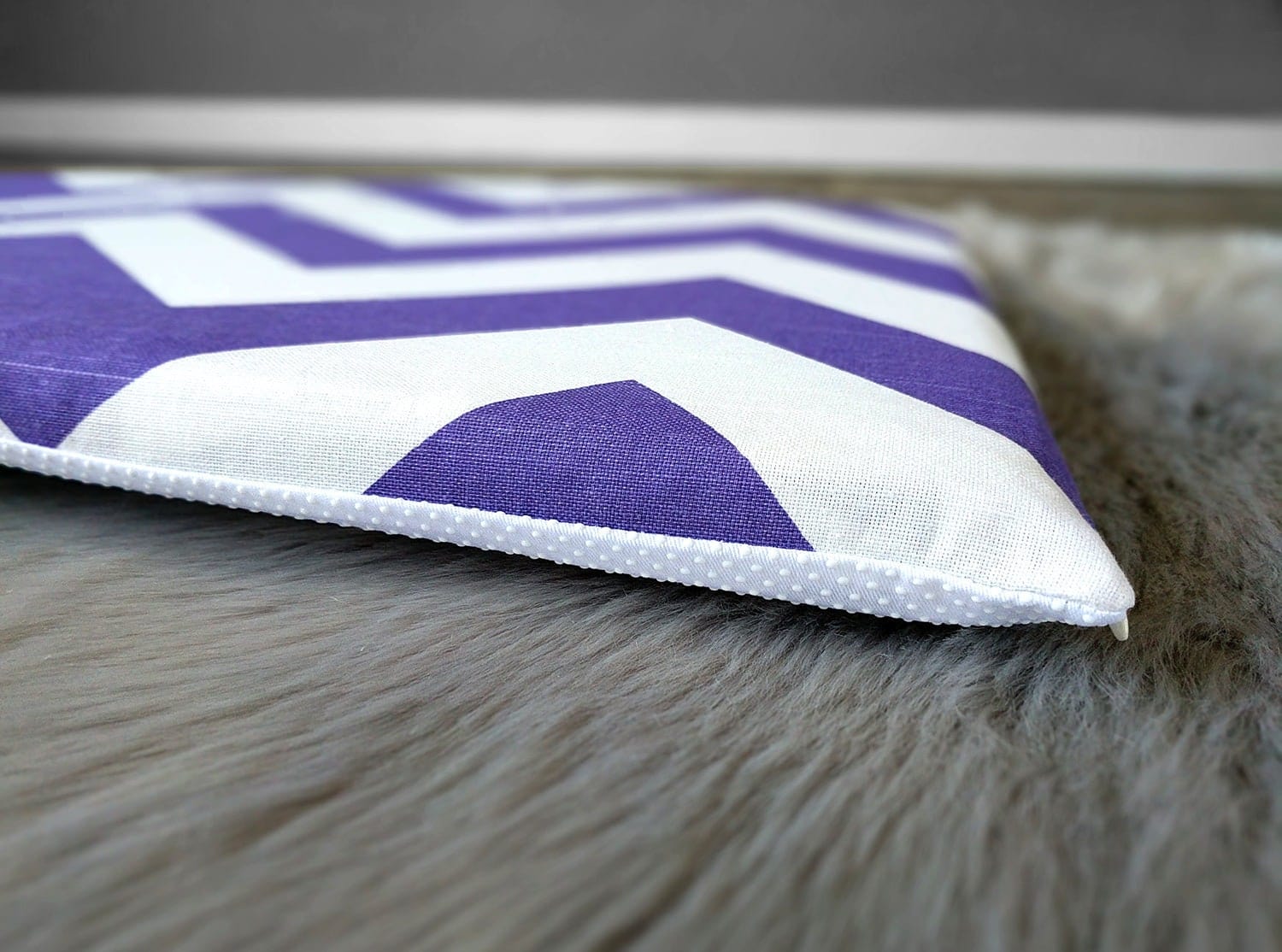 SALE IKEA Bankkamrat, Hemmahos, Stuva Bench Pad Cover Purple Chevron Pattern