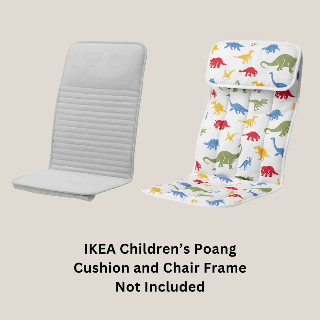Black Vine Cotton Cushion Cover, Compatible with IKEA Children's Poang