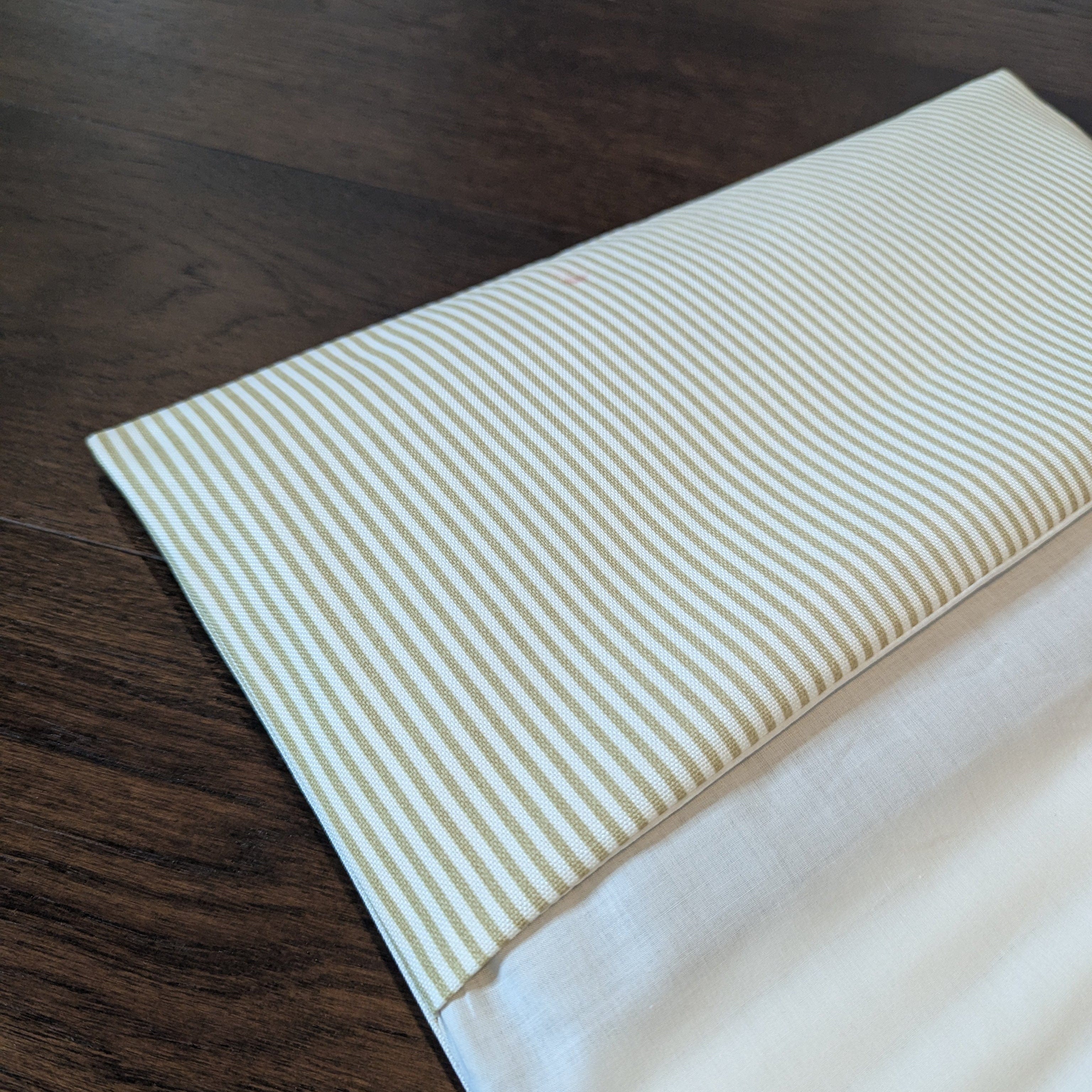 Beige Pinstripe Cushion Cover, Compatible with IKEA Children's Poang