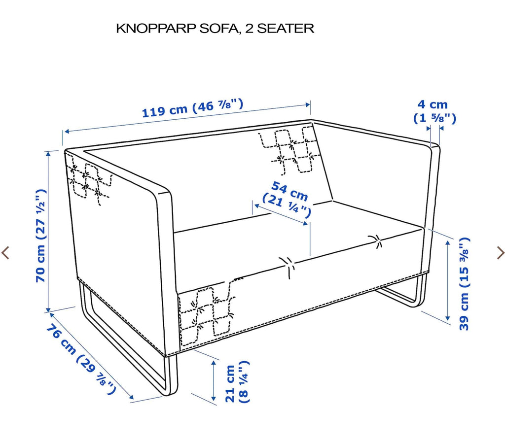 Solid White European Linen Slipcover for IKEA Knopparp Sofa – Simple, Elegant, and Versatile