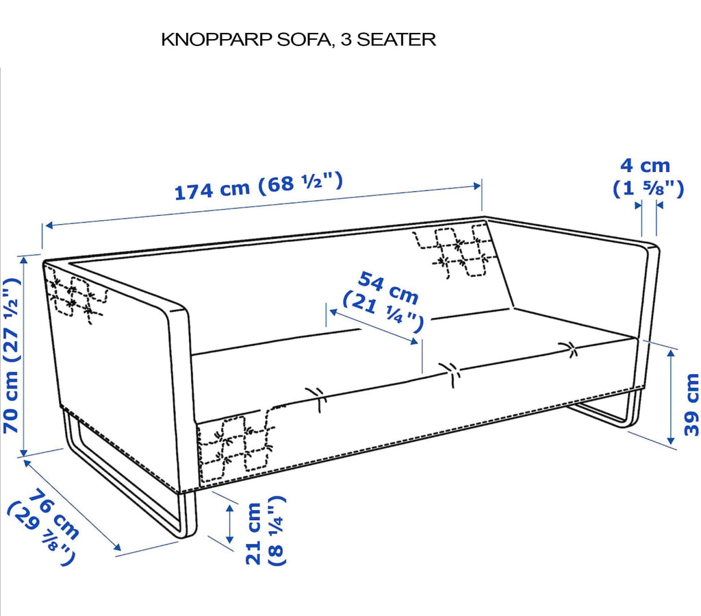 Black Boho Mudcloth Slipcover for IKEA Knopparp Sofa – Global Design Meets Everyday Comfort