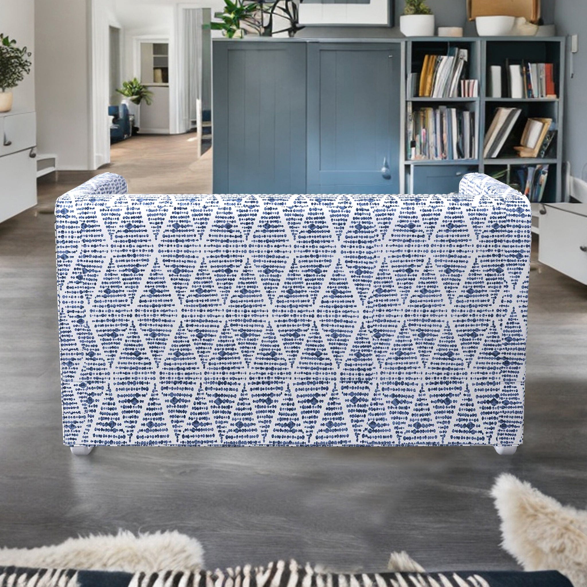 Boho Indigo Blue Slipcover for IKEA Knopparp Sofa – Vibrant, Comfortable, and Bohemian Chic