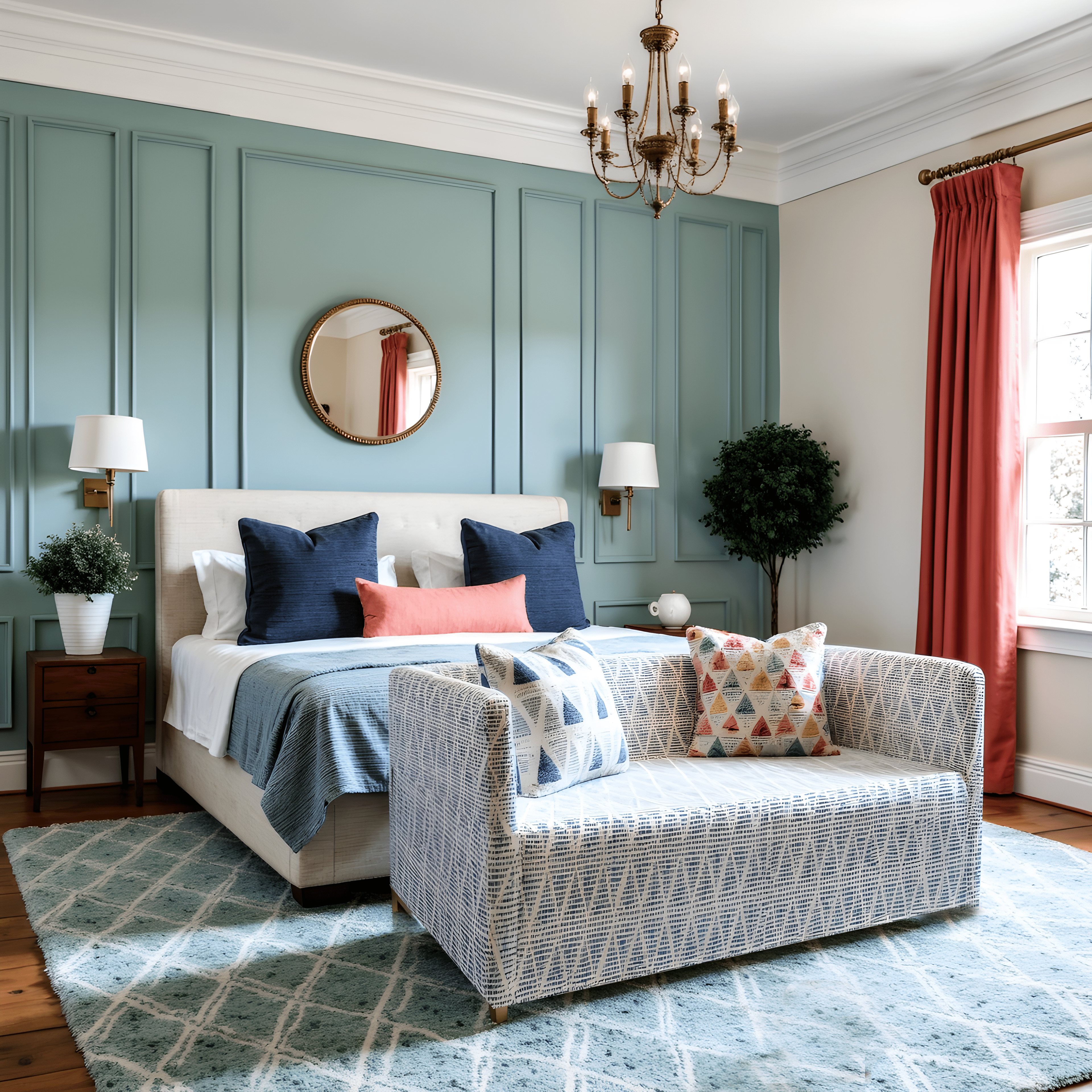 Boho Indigo Blue Slipcover for IKEA Knopparp Sofa – Vibrant, Comfortable, and Bohemian Chic