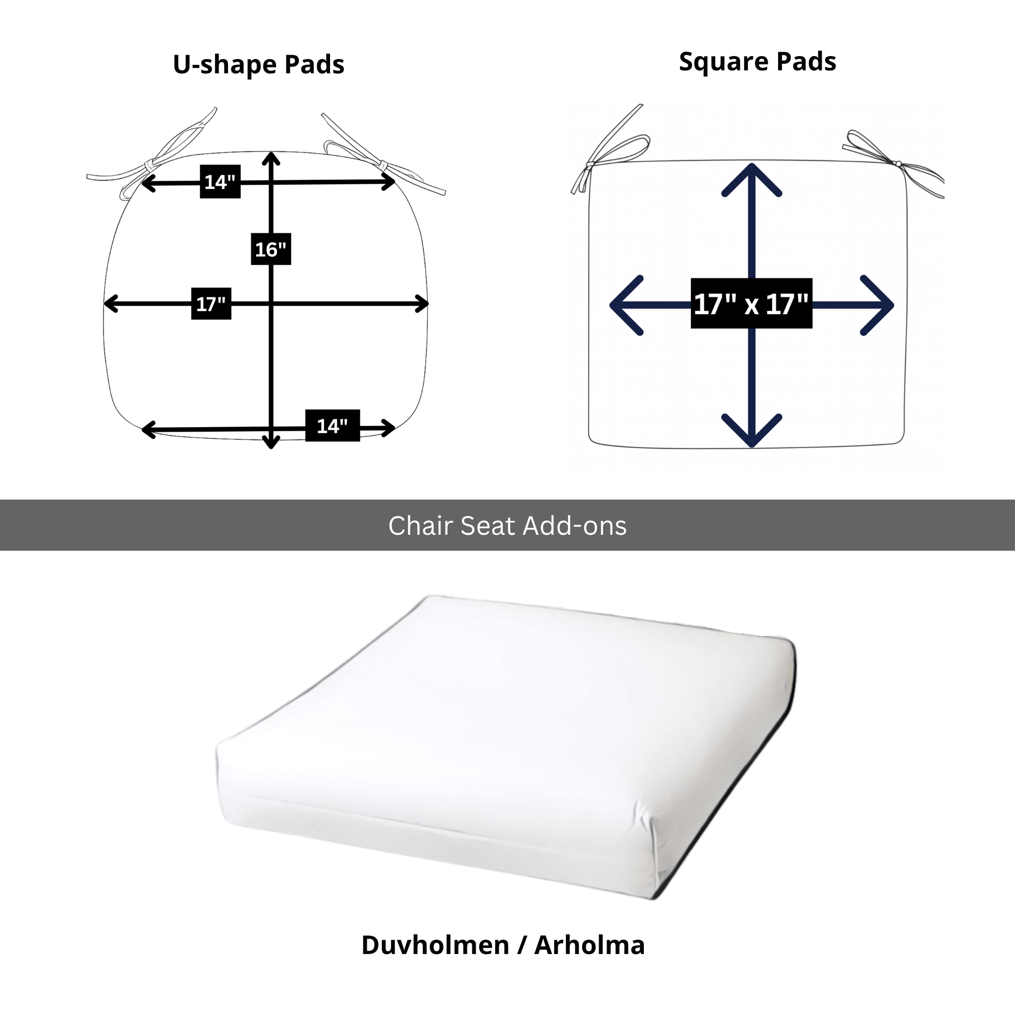 2 Pack Outdoor Pillow Covers | Blue Rain | Compatible with IKEA Duvholmen and Kuddarna Cushions
