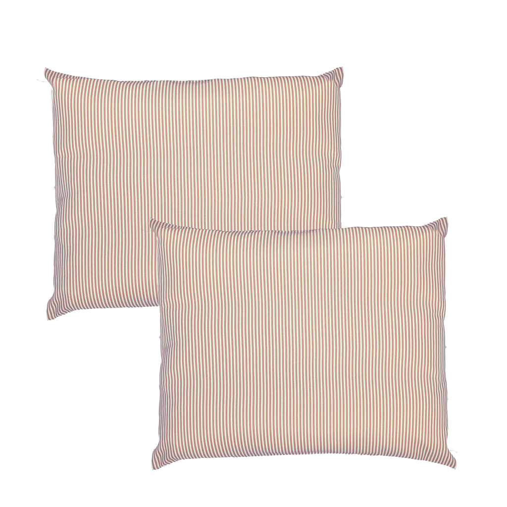 Rockin Cushions Outdoor Slip Covers | Beige Stripe | Compatible with IKEA Duvholmen Cushions | Includes 2 Duvholmen Pillow Covers and 2 Duvholmen Seat Covers - Set of 4