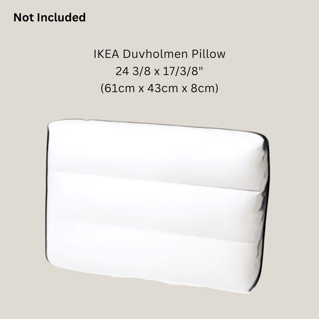 2 Pack Outdoor Pillow Covers | Beige Stripe | Compatible with IKEA Duvholmen and Kuddarna Cushions