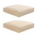 2 Pack Outdoor Seat Covers | Beige Stripe | Compatible with IKEA Duvholmen Inner Cushion