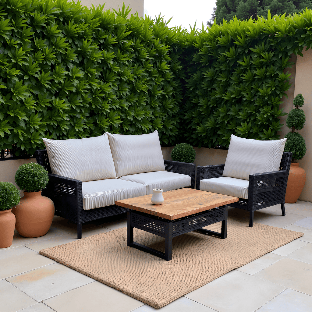 Beige Stripe Outdoor Slip Covers, Compatible with IKEA Duvholmen Kuddarna