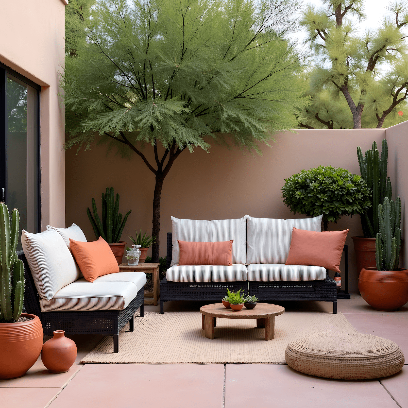 Beige Stripe Outdoor Slip Covers, Compatible with IKEA Duvholmen Kuddarna