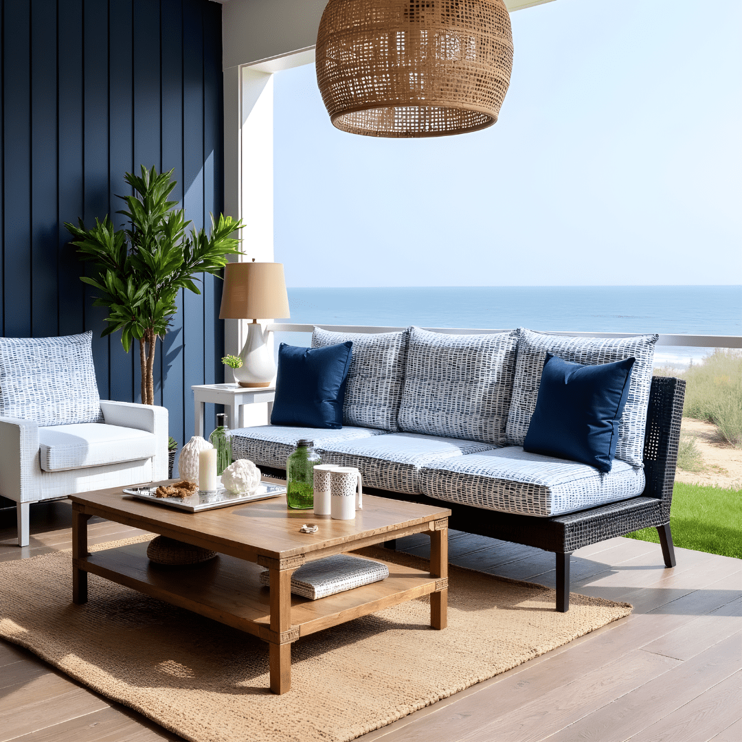 Blue Rain Outdoor Slipcovers, Compatible with IKEA Duvholmen Kuddarna