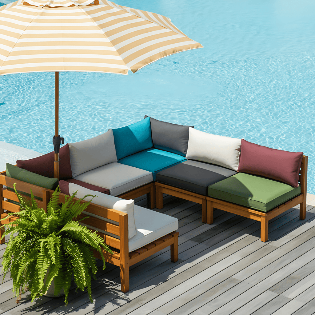 SALE 30-Piece Sunbrella Outdoor Slipcover Set, Compatible with Duvholmen Kuddarna Cushions