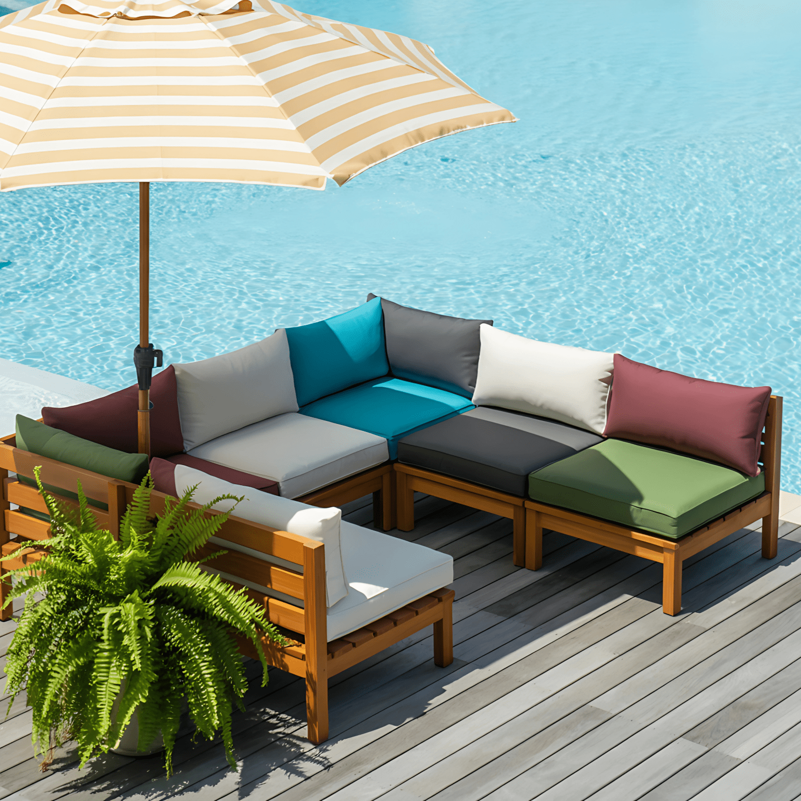 SALE 30-Piece Sunbrella Outdoor Slipcover Set, Compatible with Duvholmen Kuddarna Cushions