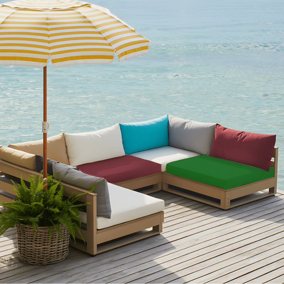 SALE 30-Piece Sunbrella Outdoor Slipcover Set, Compatible with Duvholmen Kuddarna Cushions