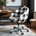 Black Buffalo Check Scandinavian Slip Cover, Compatible with IKEA SKRUVSTA - Made to Order