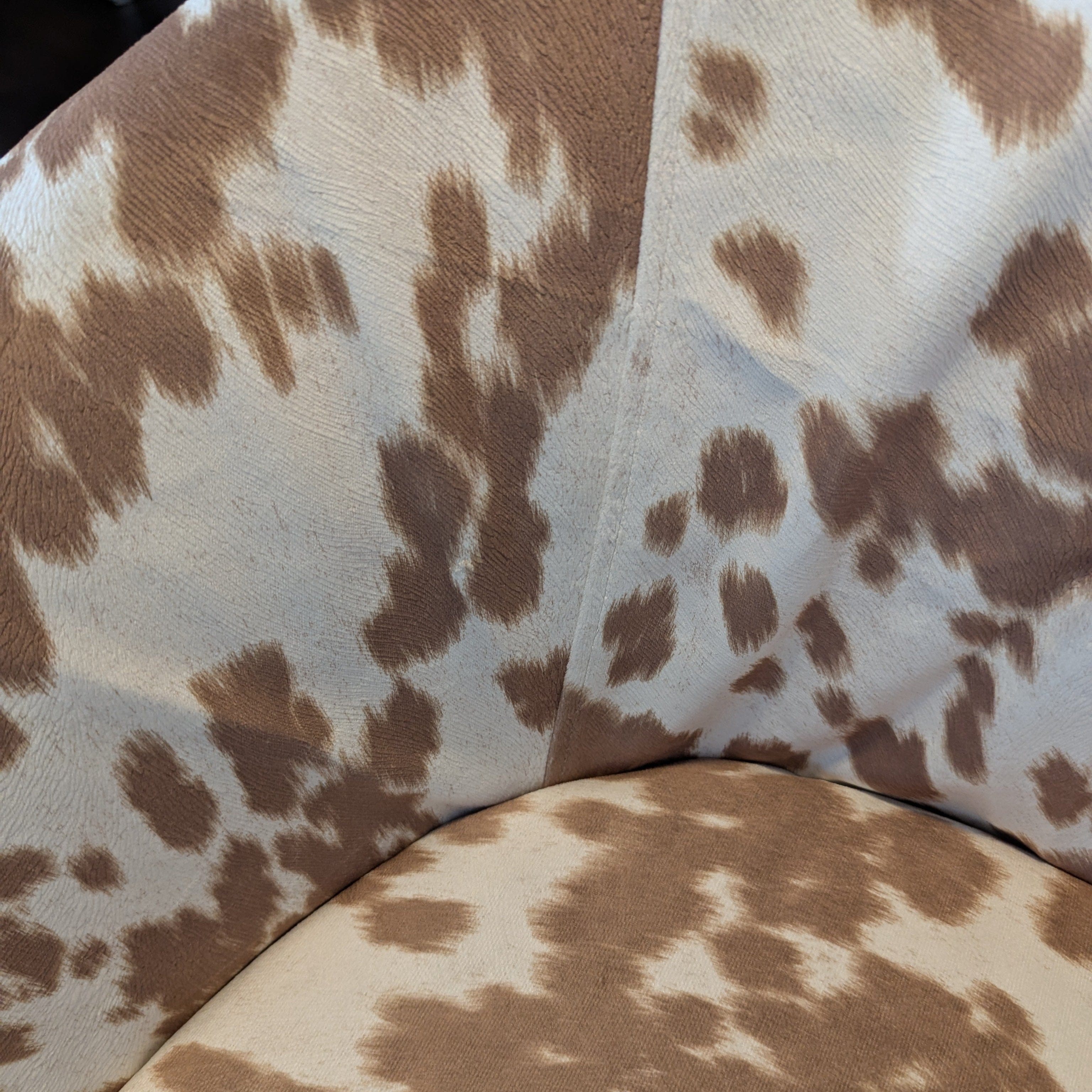 Light Brown Faux Cow Hide Slipcover, Compatible with IKEA Skruvsta Chair – Made to Order